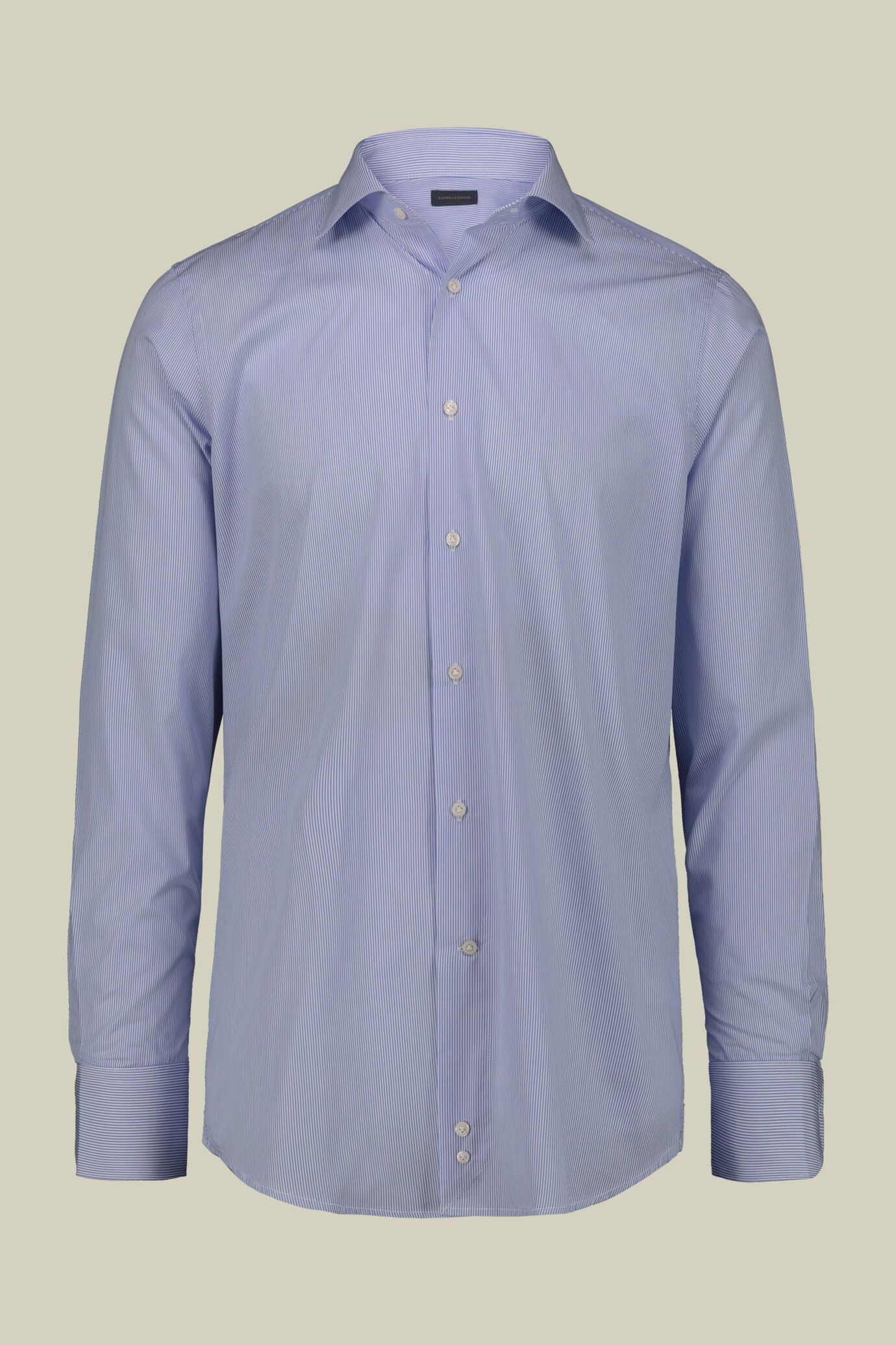 Camicia uomo rigata collo classico 100% cotone