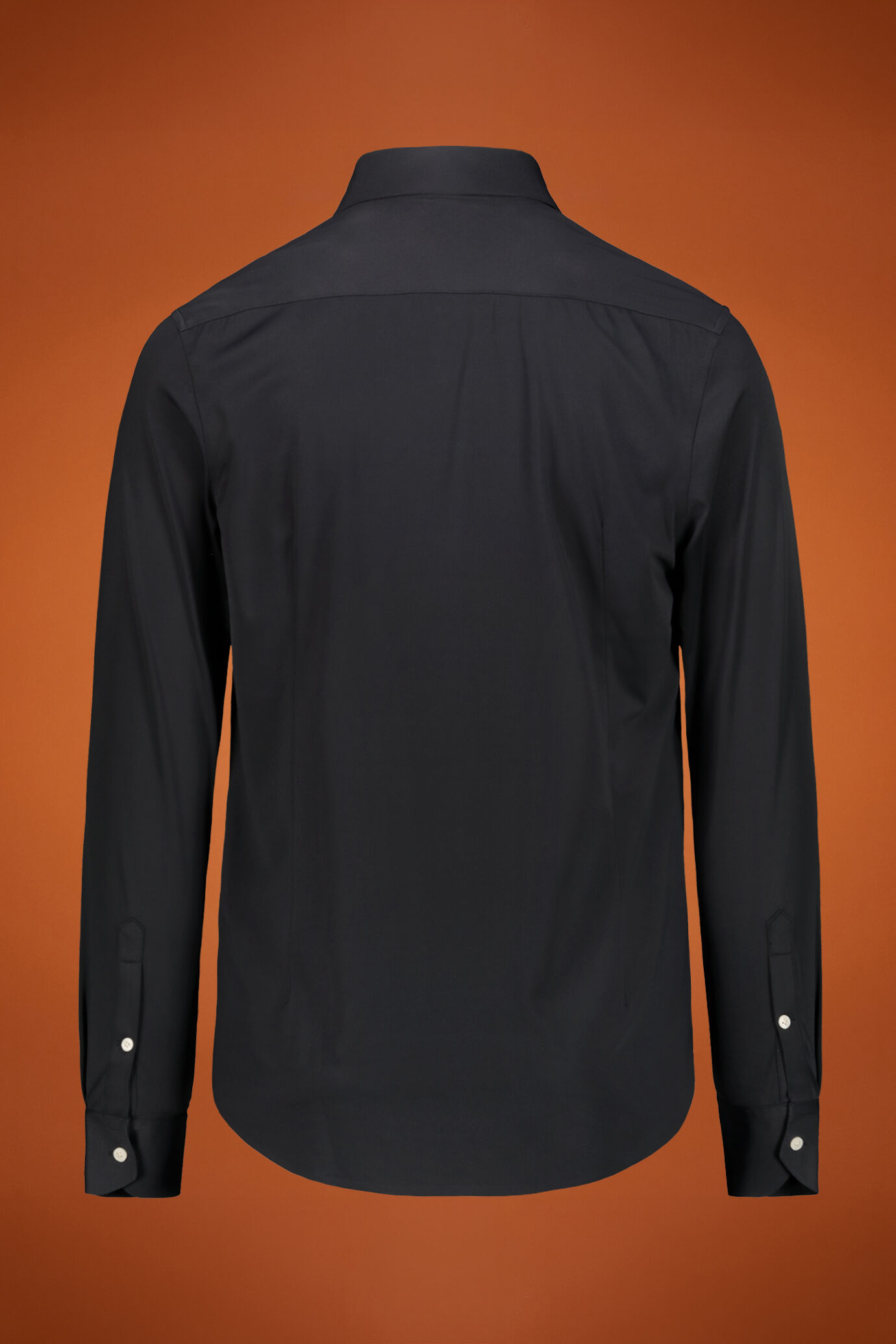 Camicia uomo termosaldata con collo classico tessuto in nylon tinta unita regular fit image number 1