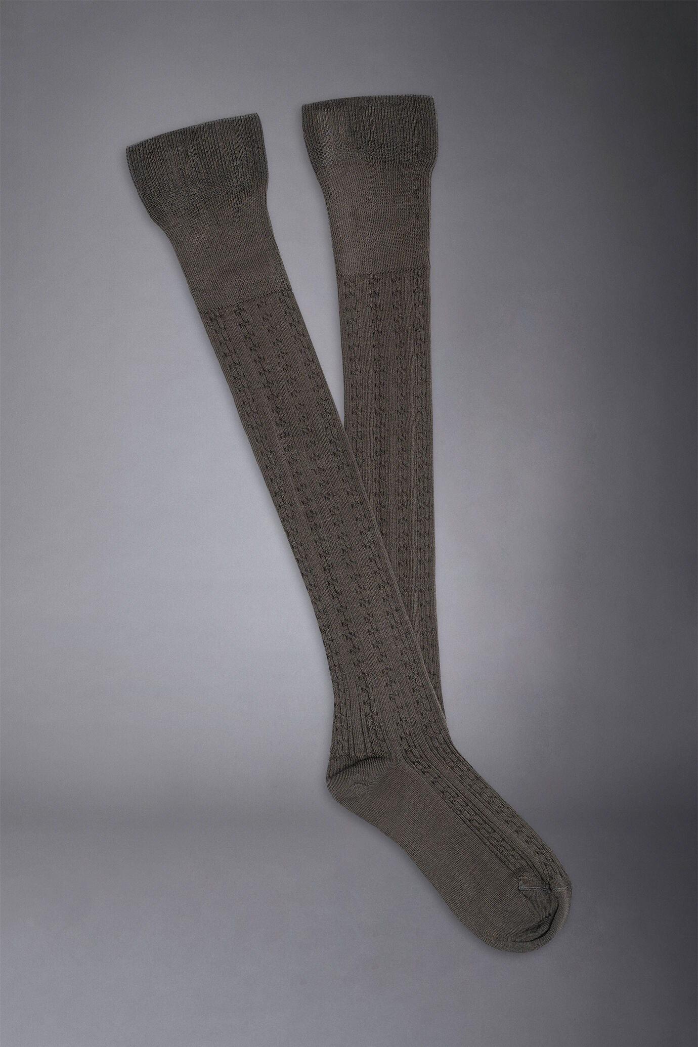 Cotton blended parisian socks fancy knitted made in italy