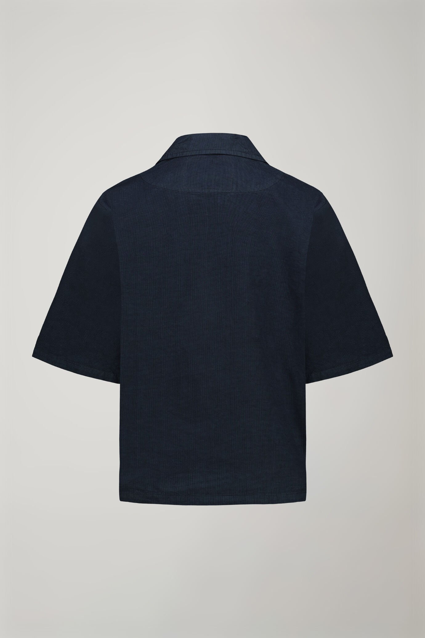 Giacca donna 100% cotone con collo camicia fantasia microcheck regular fit image number 5