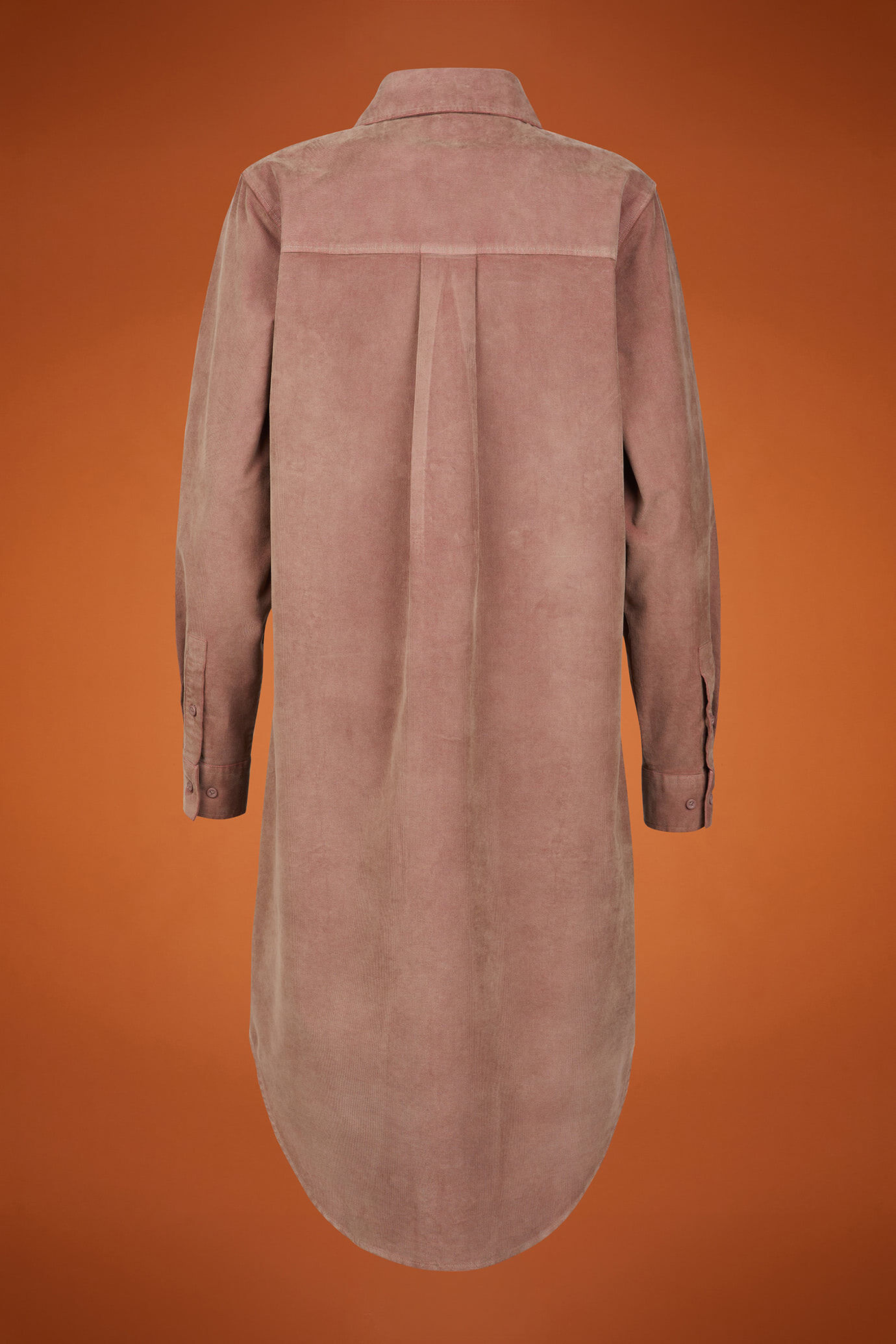 Abito donna chemisier in velluto 1000 righe regular fit image number 5