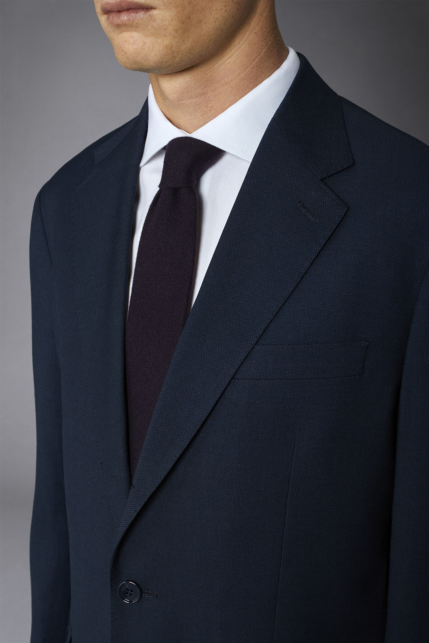 Men's single-breasted suit regular fit partridge eye fabric image number 3