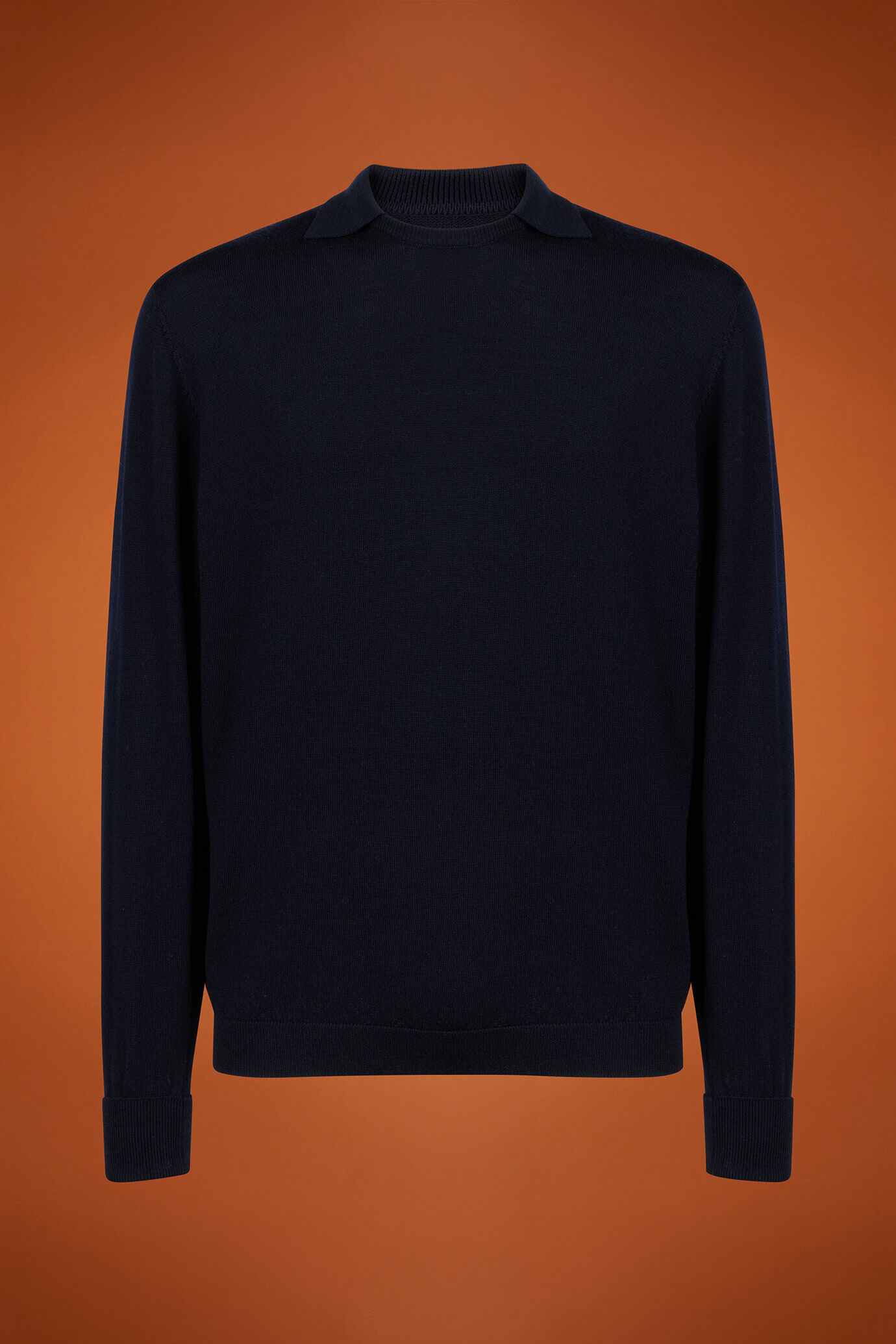 Maglia uomo con collo derby in costa inglese regular fit