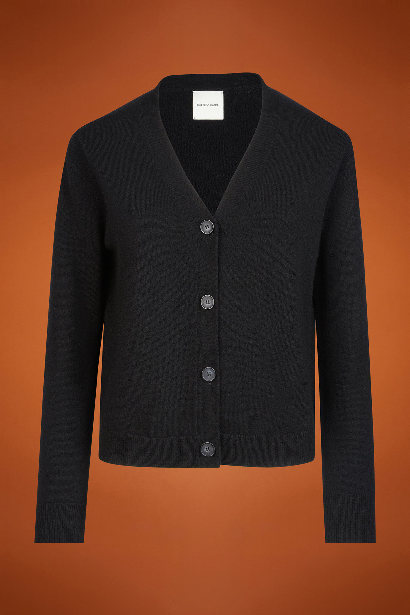Cardigan à col rond pour femme, 100% cachemire, coupe classique image number 4