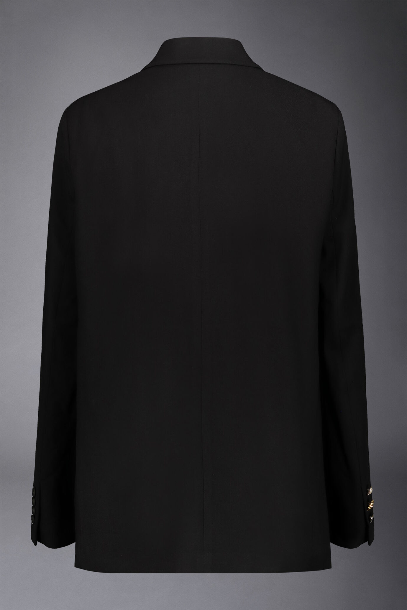 Women's plain-coloured double-breasted jacket with peaked lapels image number 5