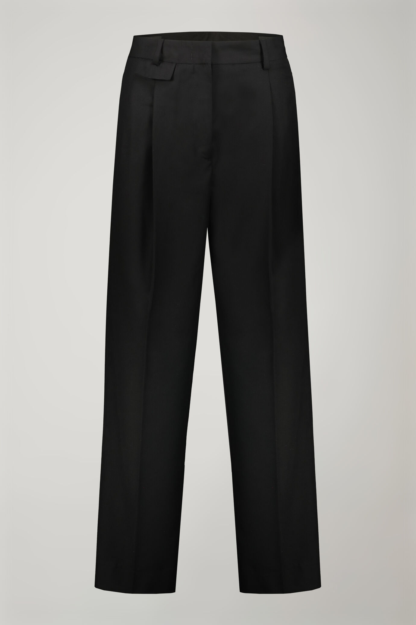 Women's plain pants with elastic on the sides image number 5