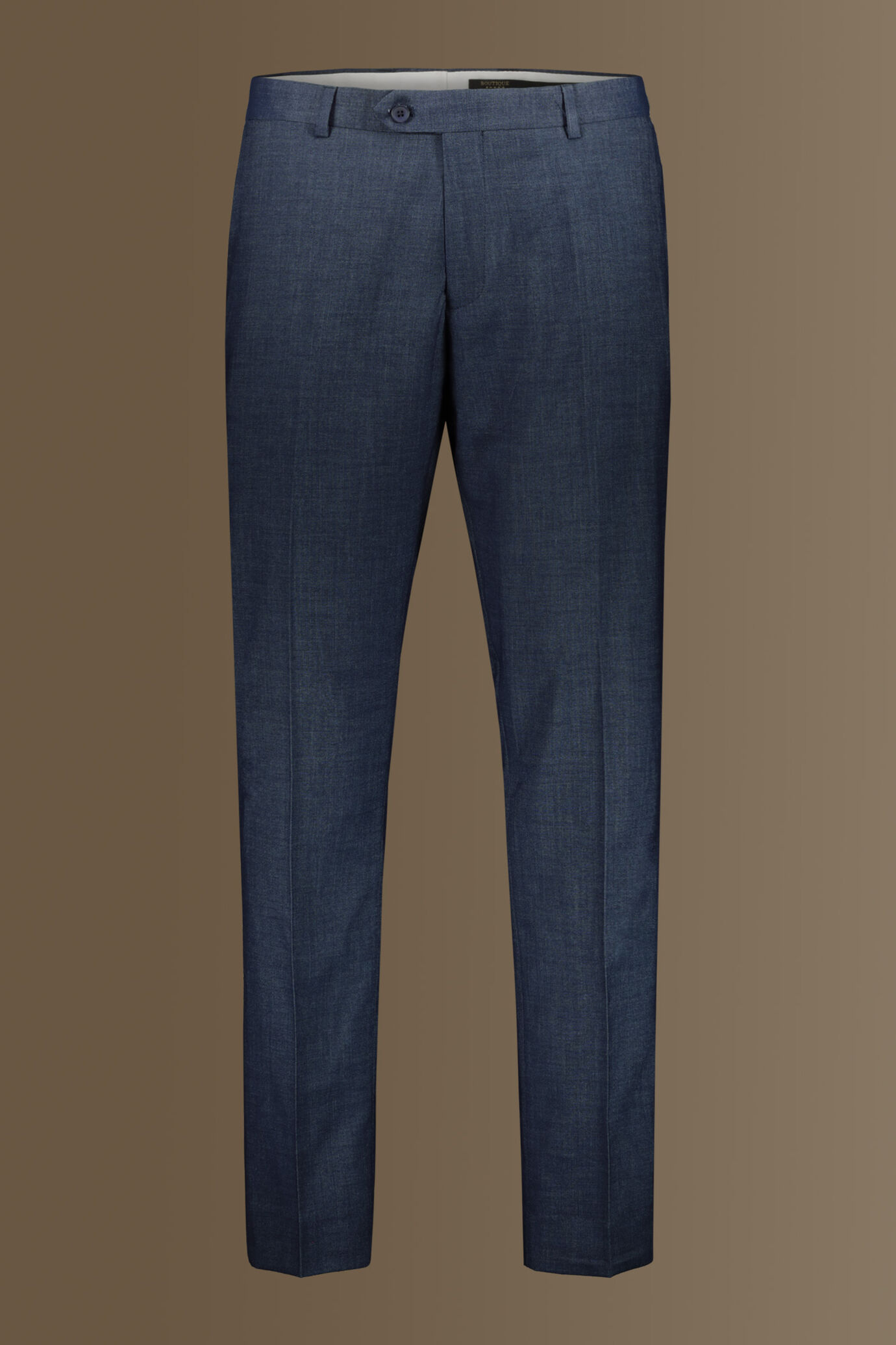 Single breasted suit flat trousers denim fabric effect image number 8