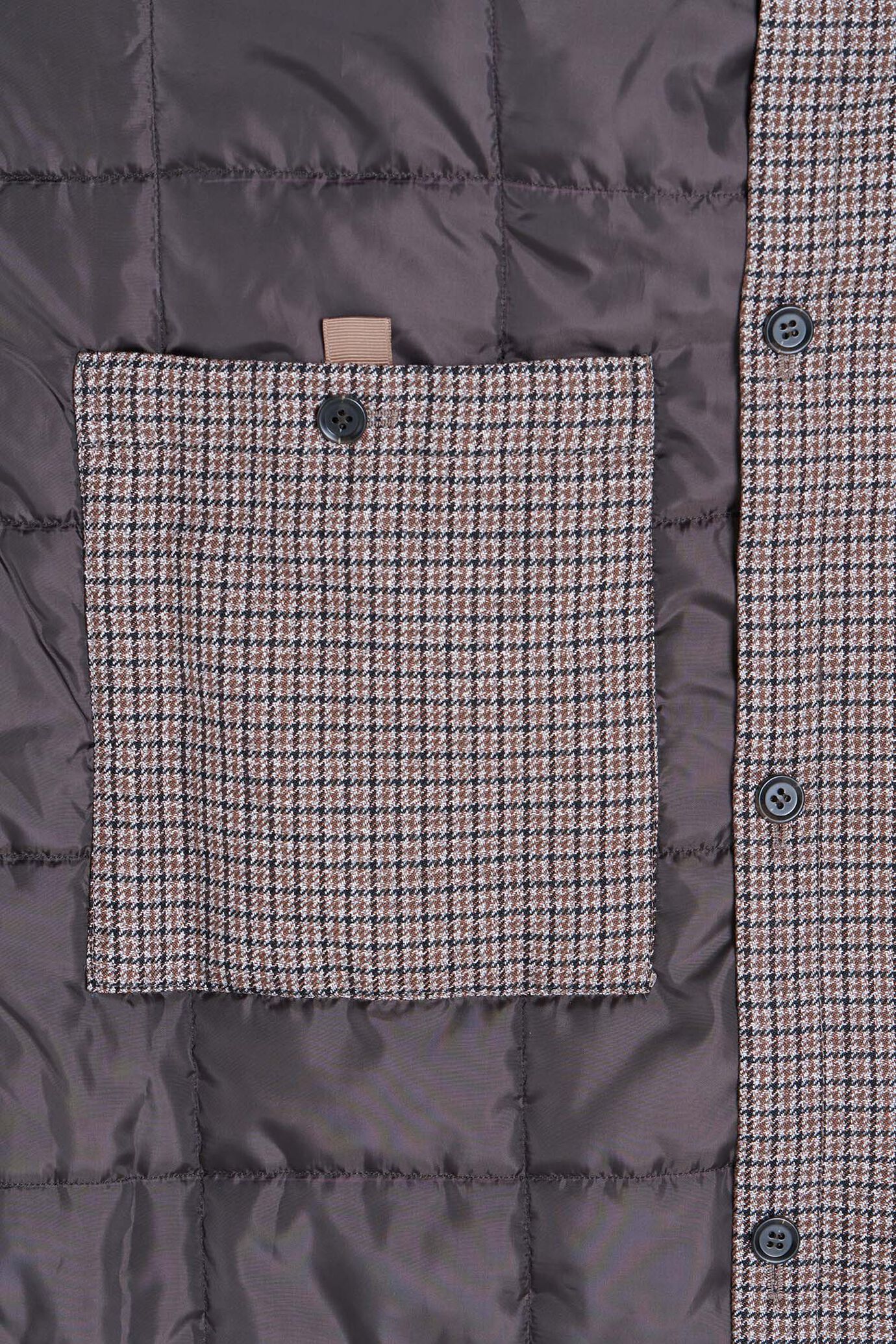 Cappotto imbottito tessuto micro fantasia a quadri image number 4