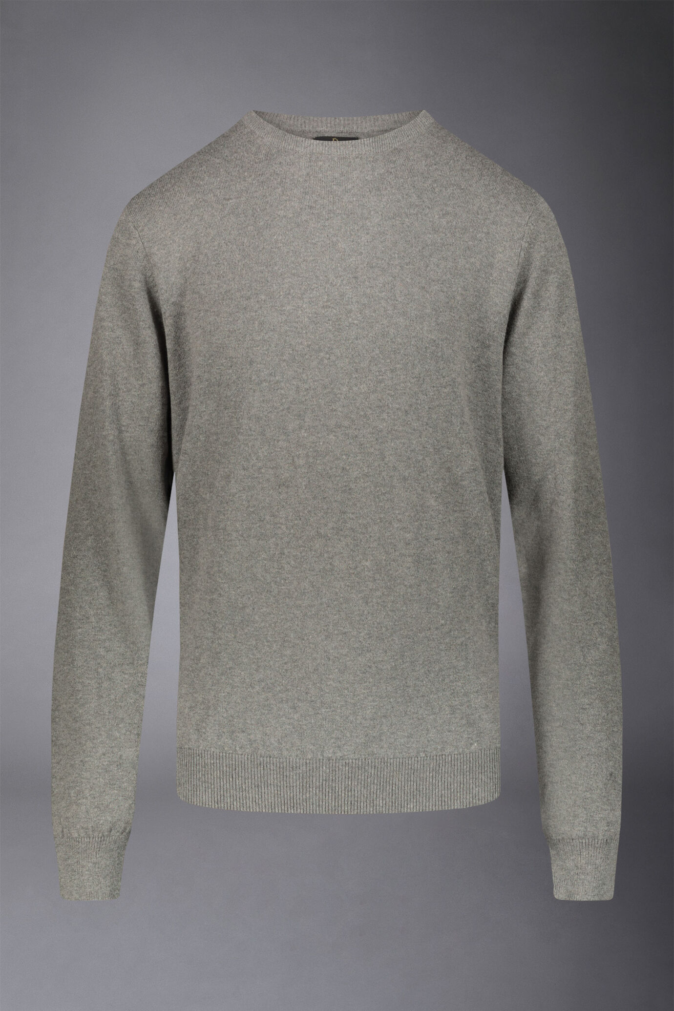 Men's roundneck wool and cotton sweater image number 4