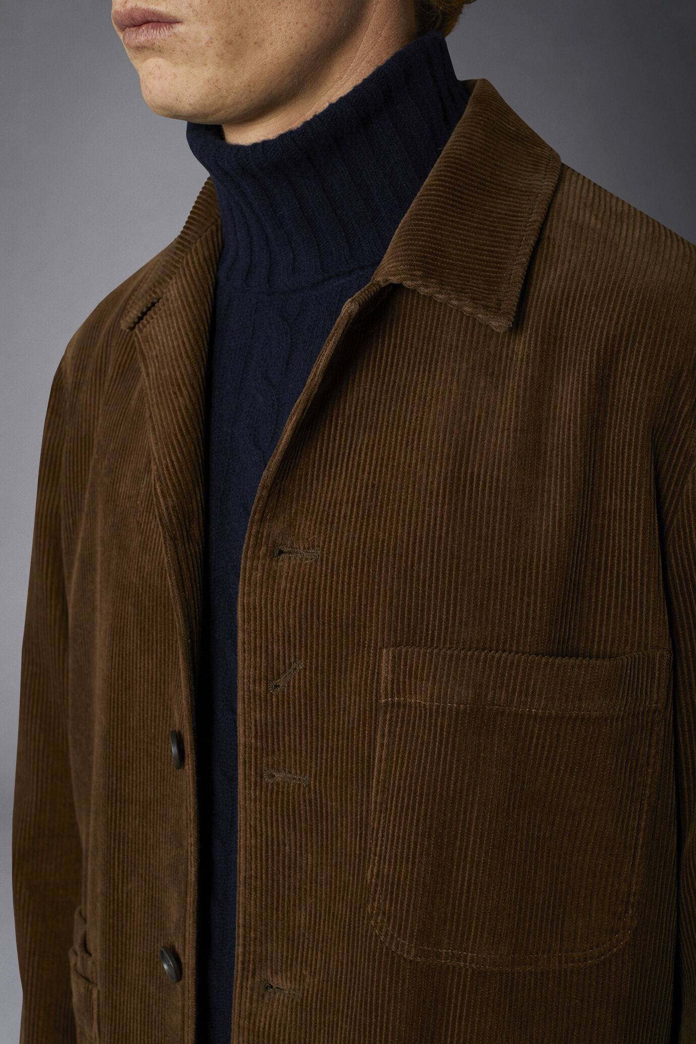 Giacca uomo work tessuto velluto a coste lavato regular fit image number 2