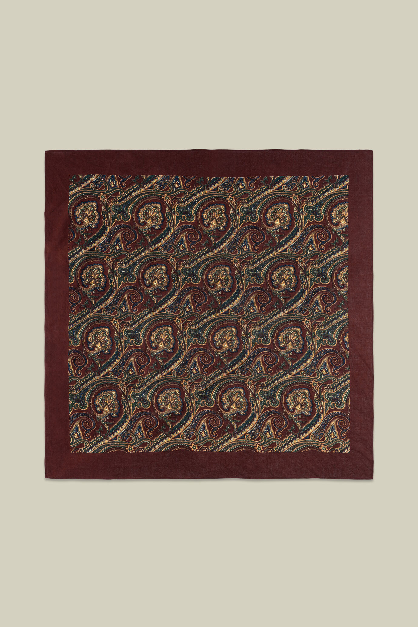 Foulard uomo fantasia macro paisley
