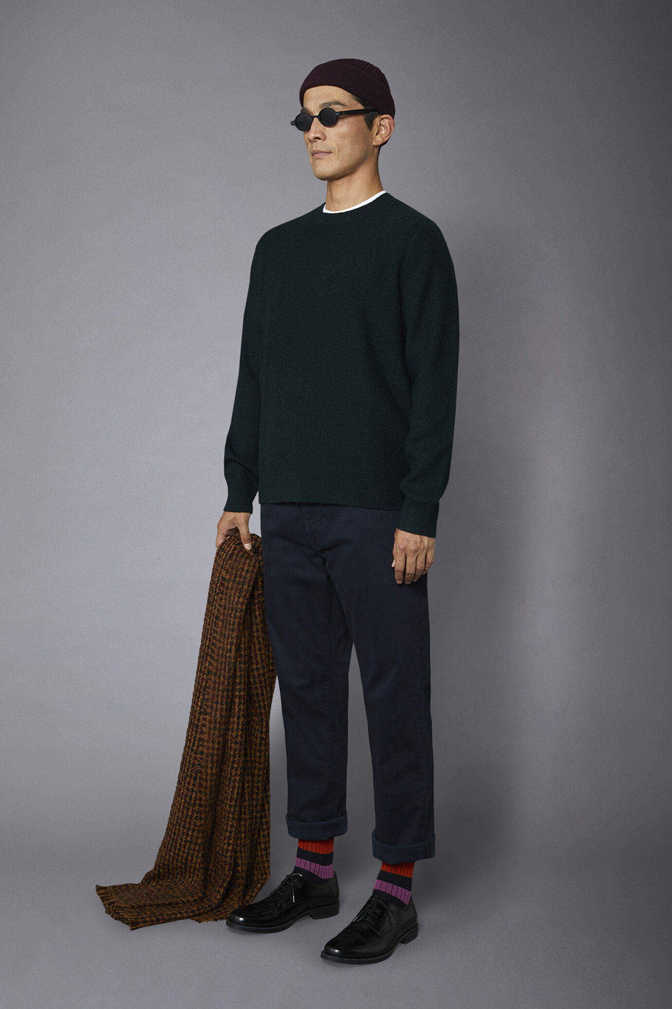 Pullover mit Rundhalsausschnitt und englischem Rippenstrick Regular Fit image number 1