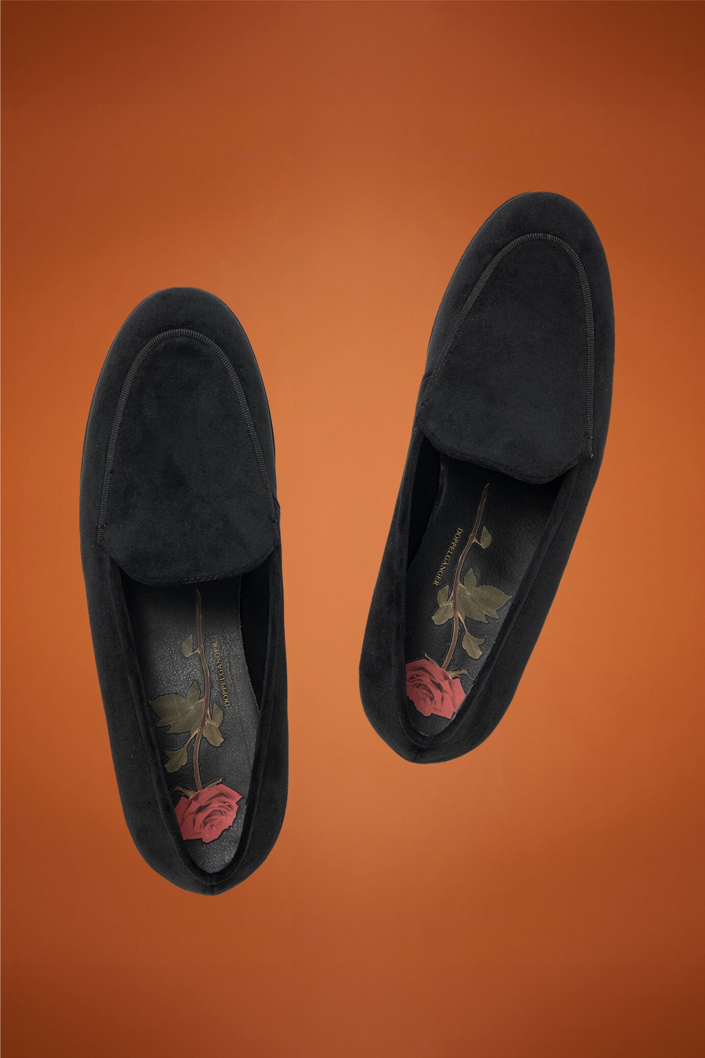 Mocassino classico donna in velluto con suola in thunit image number 3