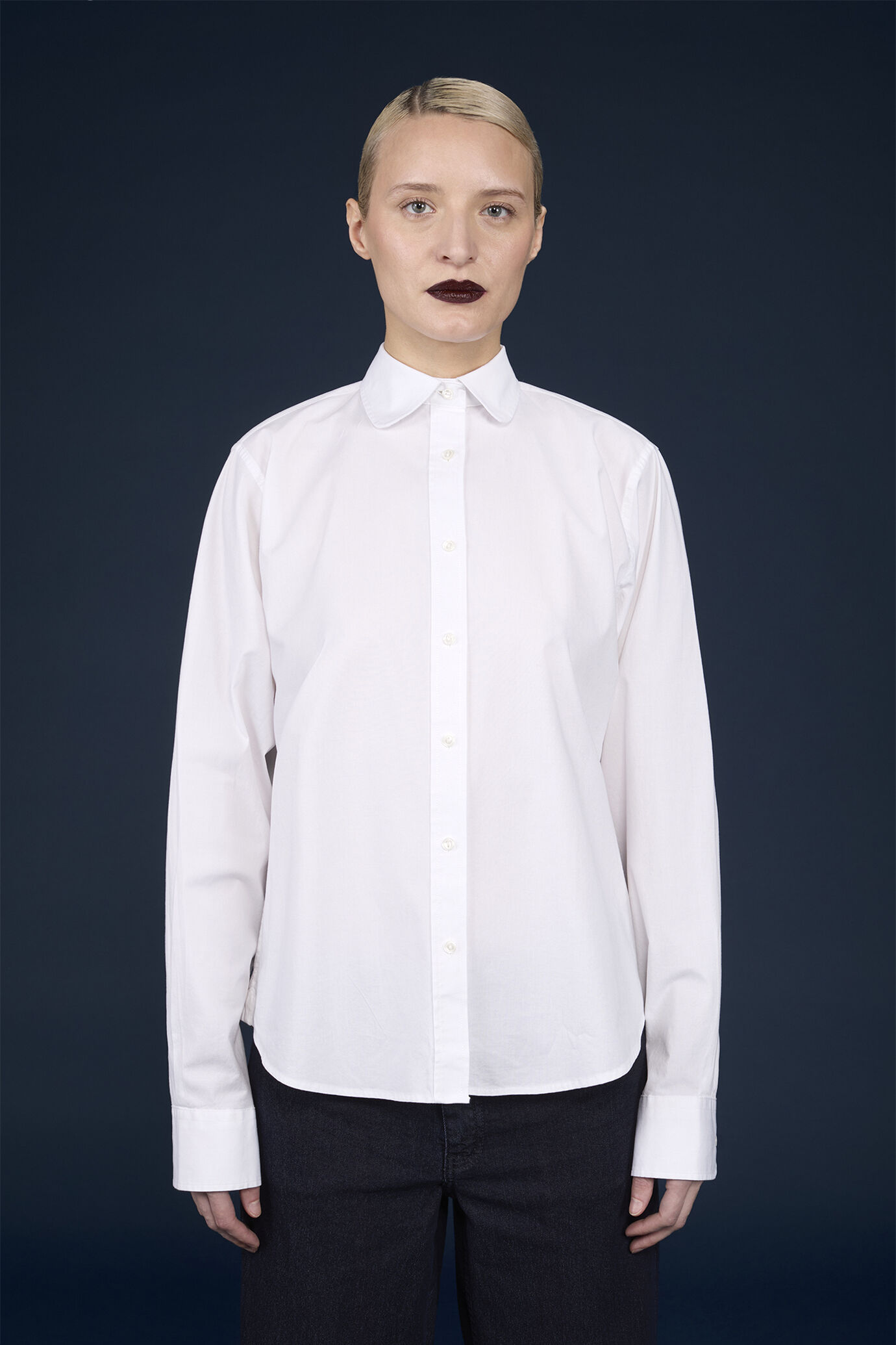 Camicia donna casual 100% cotone tinta unita regular fit image number 0
