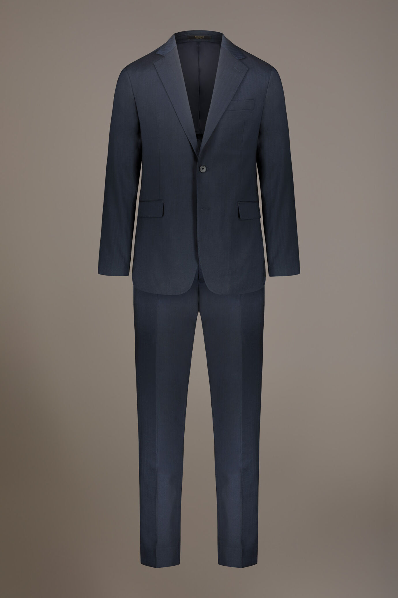 Regular fit single-breasted suit patterned herringbone fabric with solaro texture image number 8