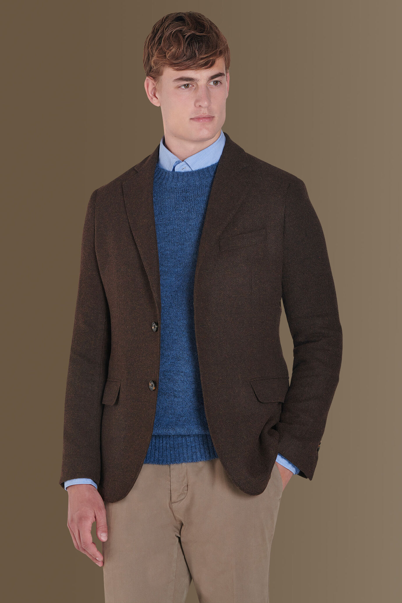 Giacca monopetto in tweed image number 1