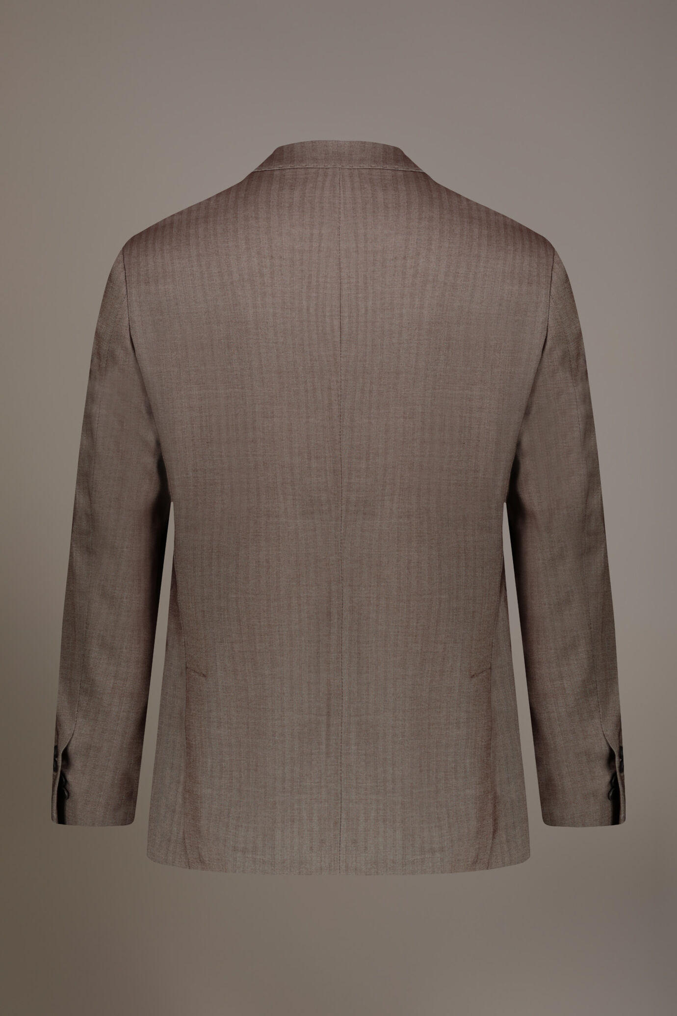 Regular fit single-breasted suit patterned herringbone fabric with solaro texture image number 5