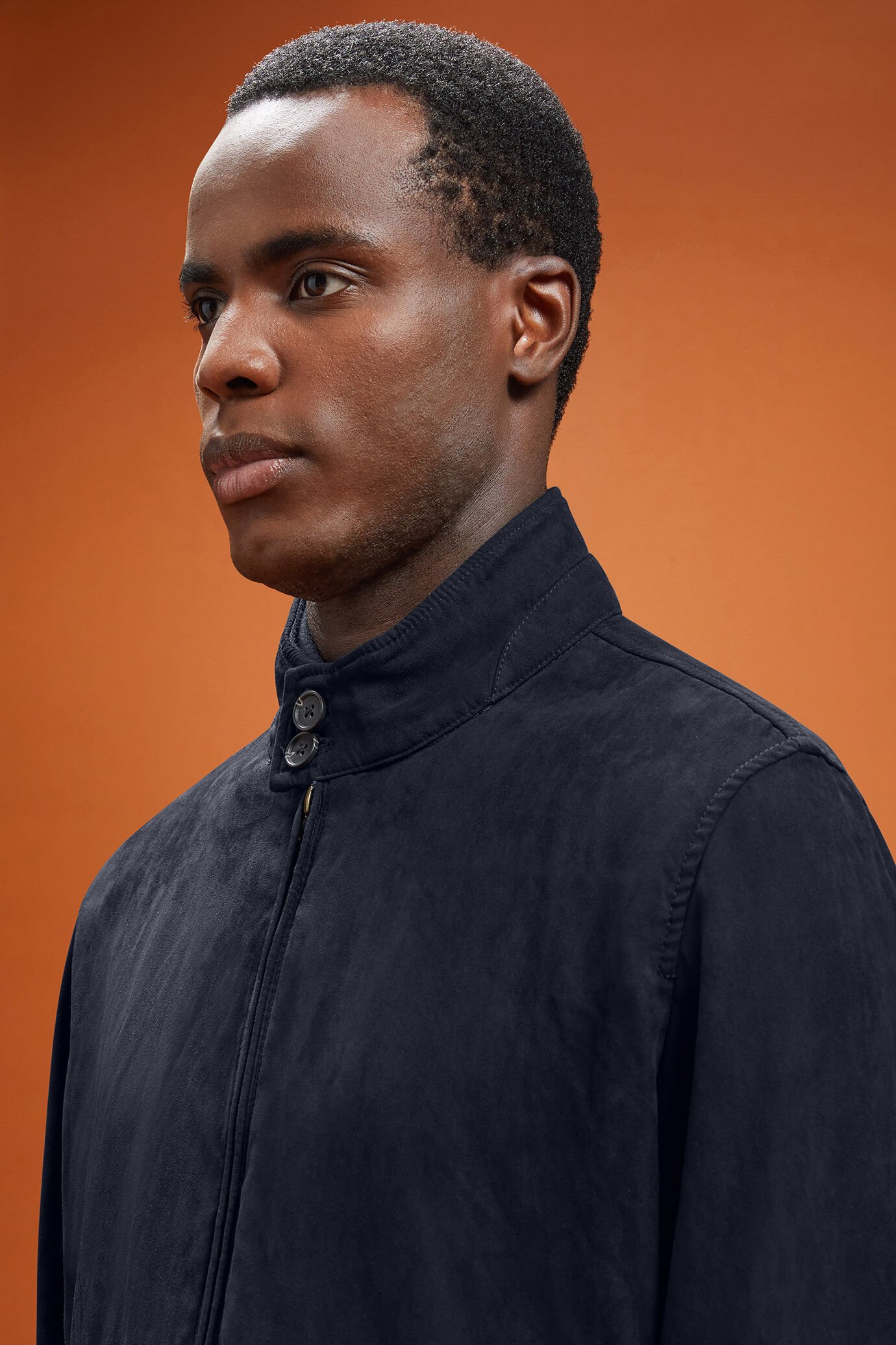 Men's unlined jacket with eco-suede fabric image number 3