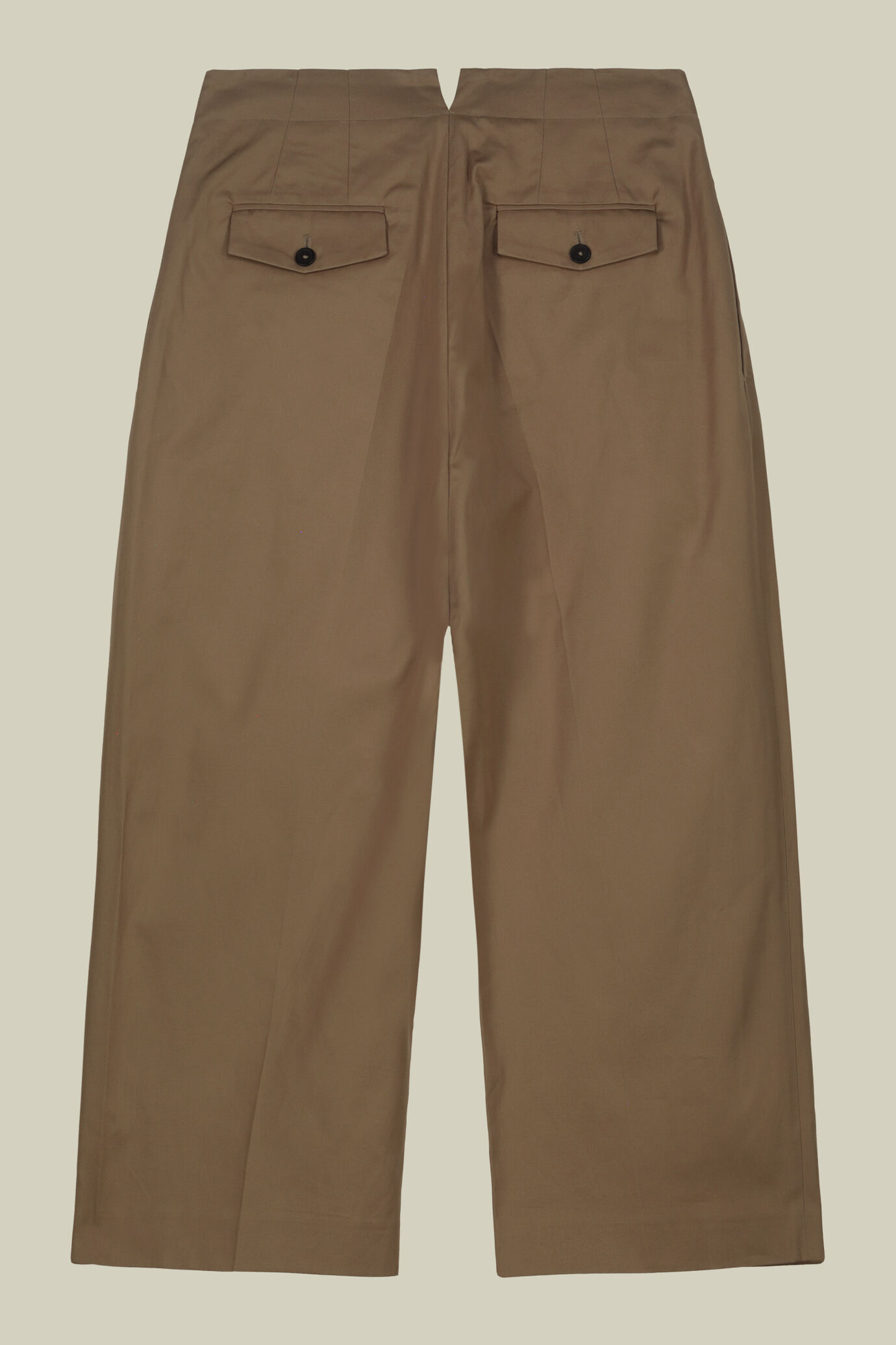 Women's carrot trousers, wide waist with visible zip, 100% cotton image number 6