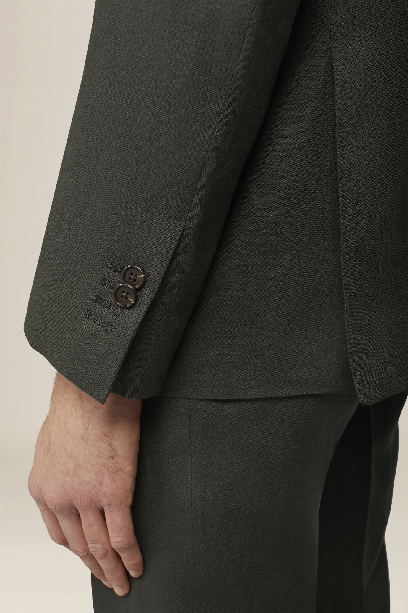 Abito uomo doppiopetto 100% lino regular fit image number 3