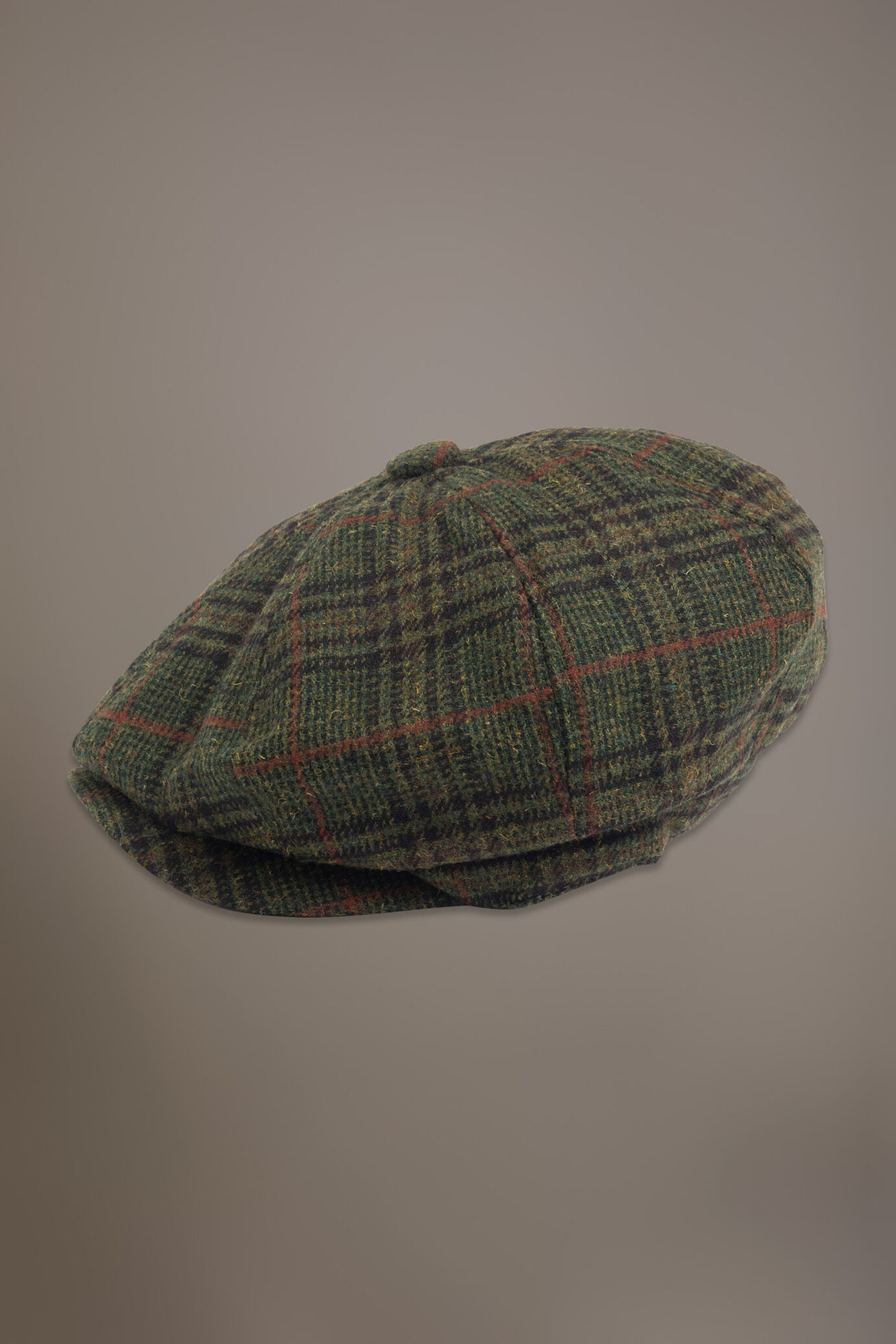 Check design wool blend newsboy hat image number 1