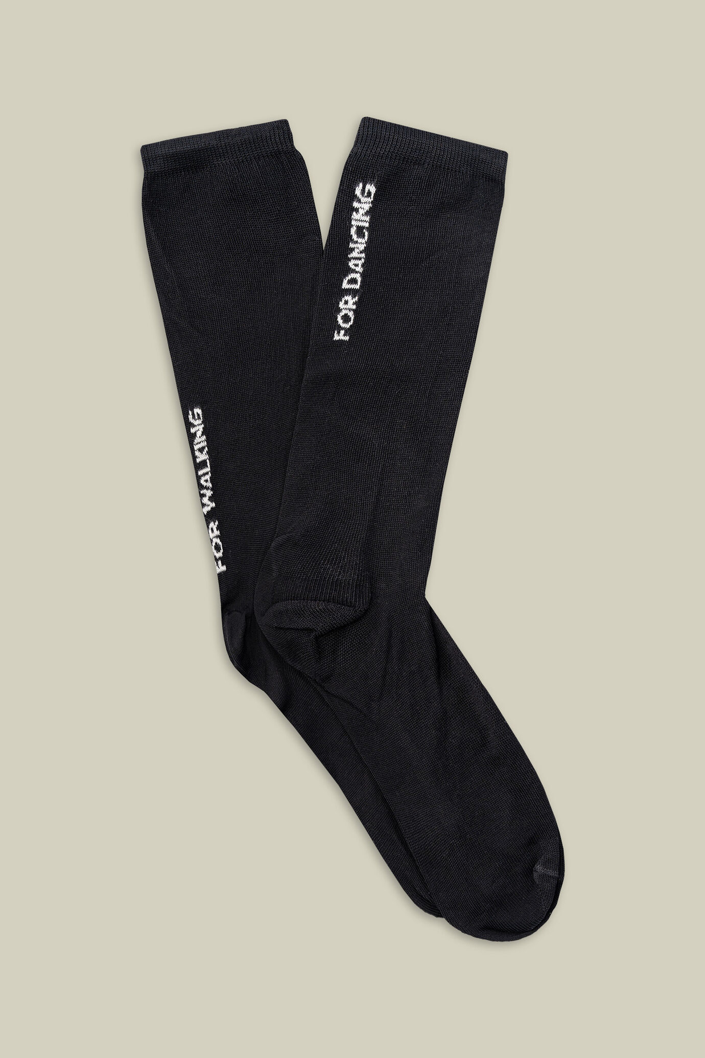 Women's socks with "for dencing" and "for walking" lettering on the back image number 0