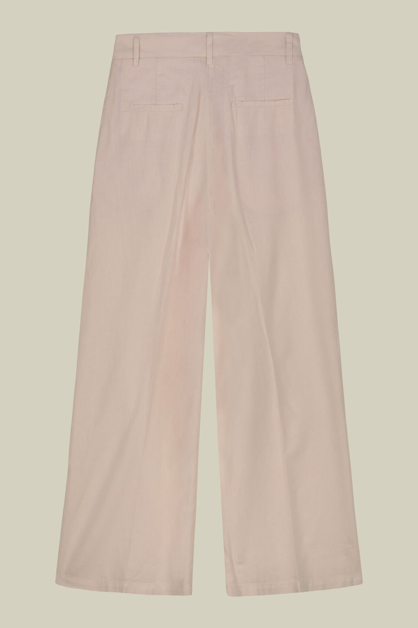 Women's wide trousers in linen and cotton with pleats image number 5