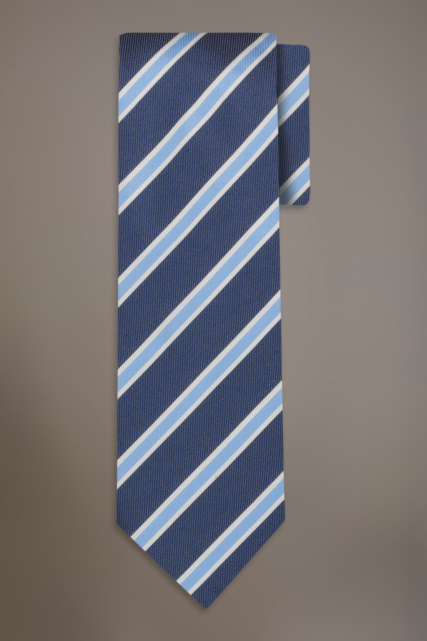 Cravatta misto fibre bamboo regimental image number 0