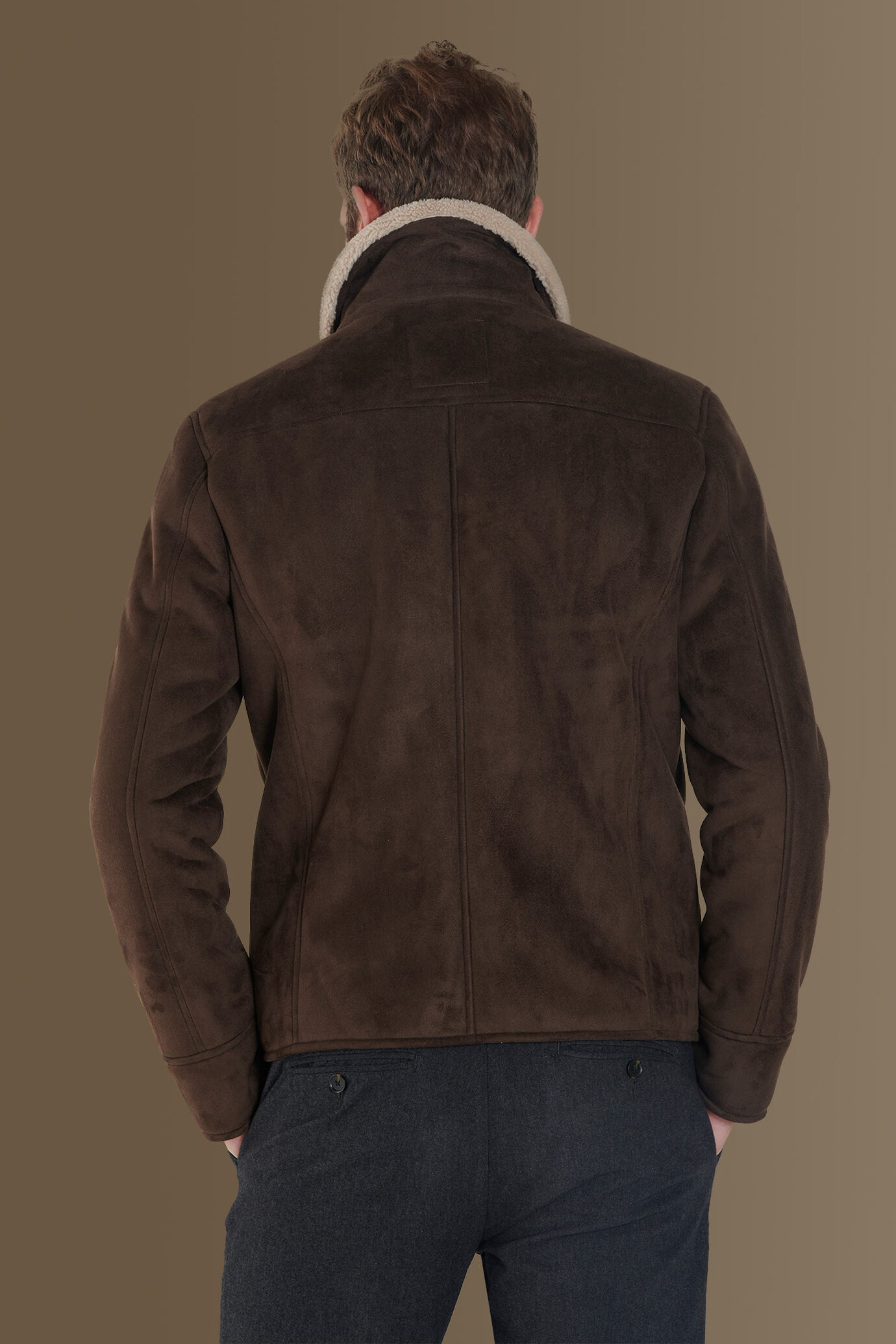 Sheepskin ecosuede jacket image number 3