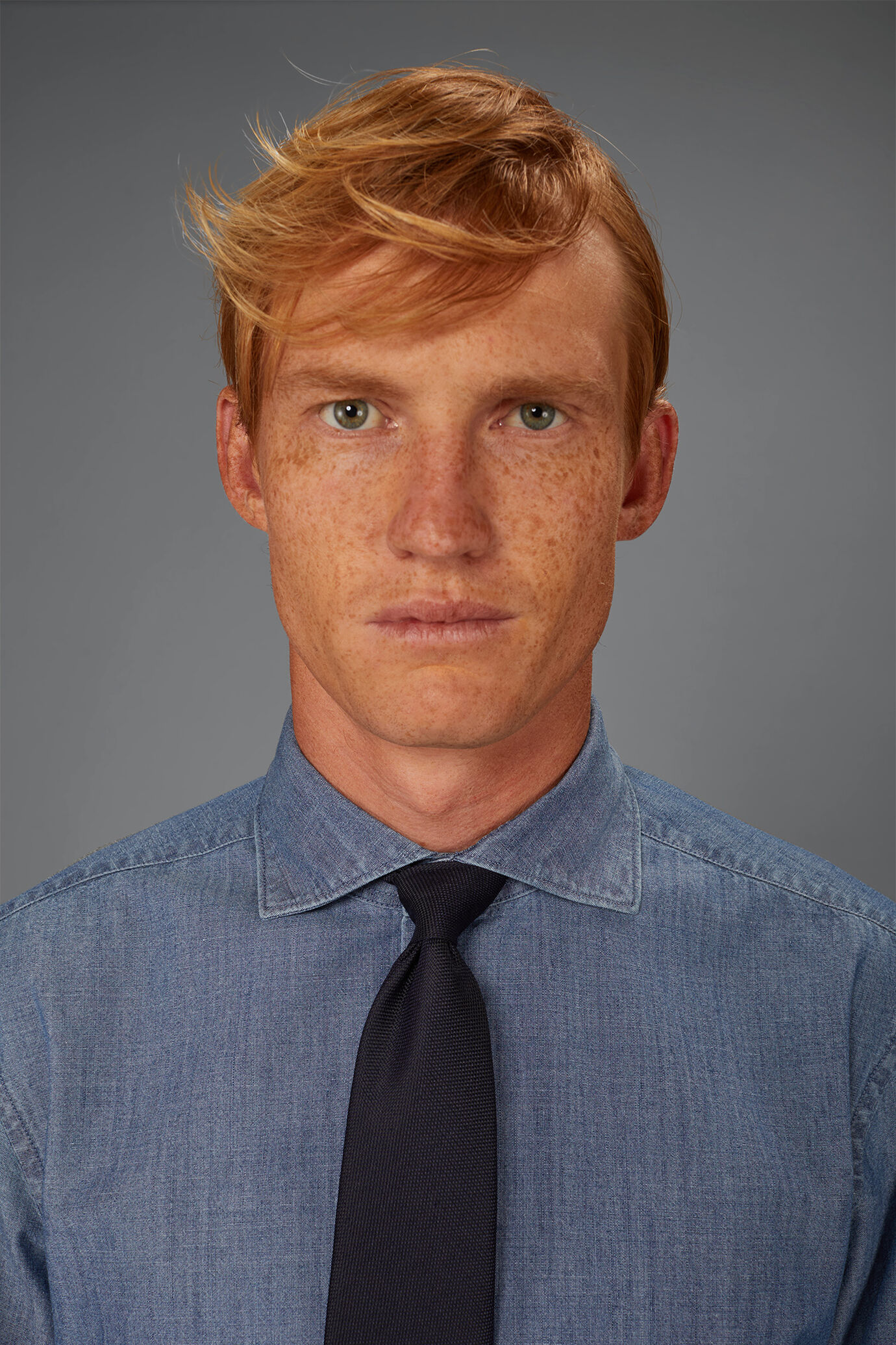Camicia uomo in tessuto denim regular fit image number 2