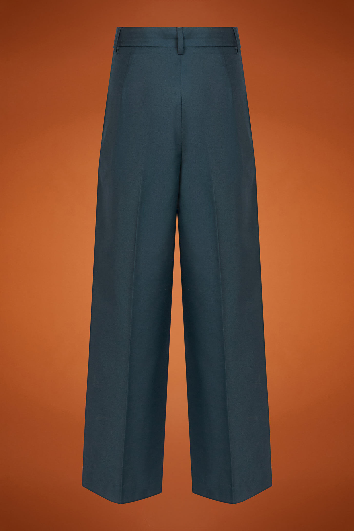Pantalone classico donna con gamba larga regular fit image number 6
