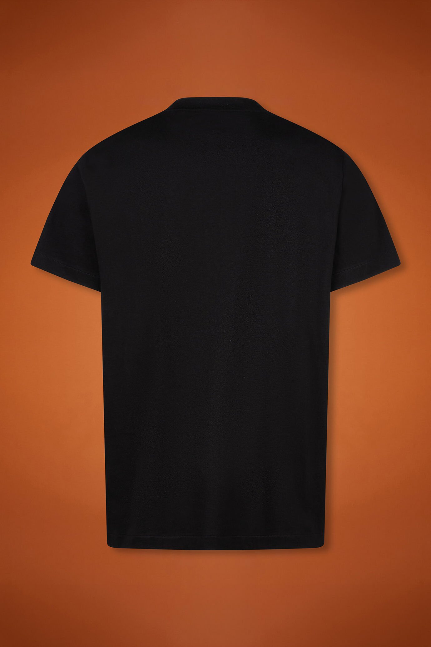 Men's 100% cotton high neck T-shirt with short sleeves in a regular fit image number 6