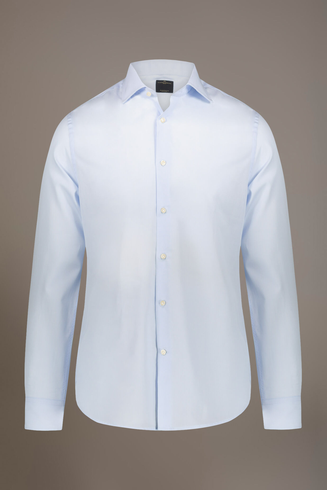 Classic shirt with french collar classic fit fil-a-fil fabric image number 3