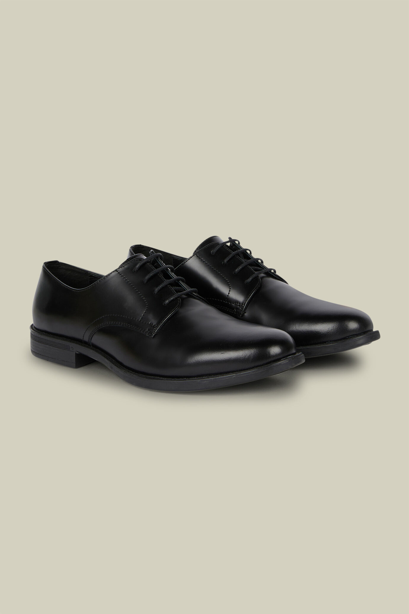 Chaussures derby pour homme, 100% cuir véritable avec semelle en caoutchouc