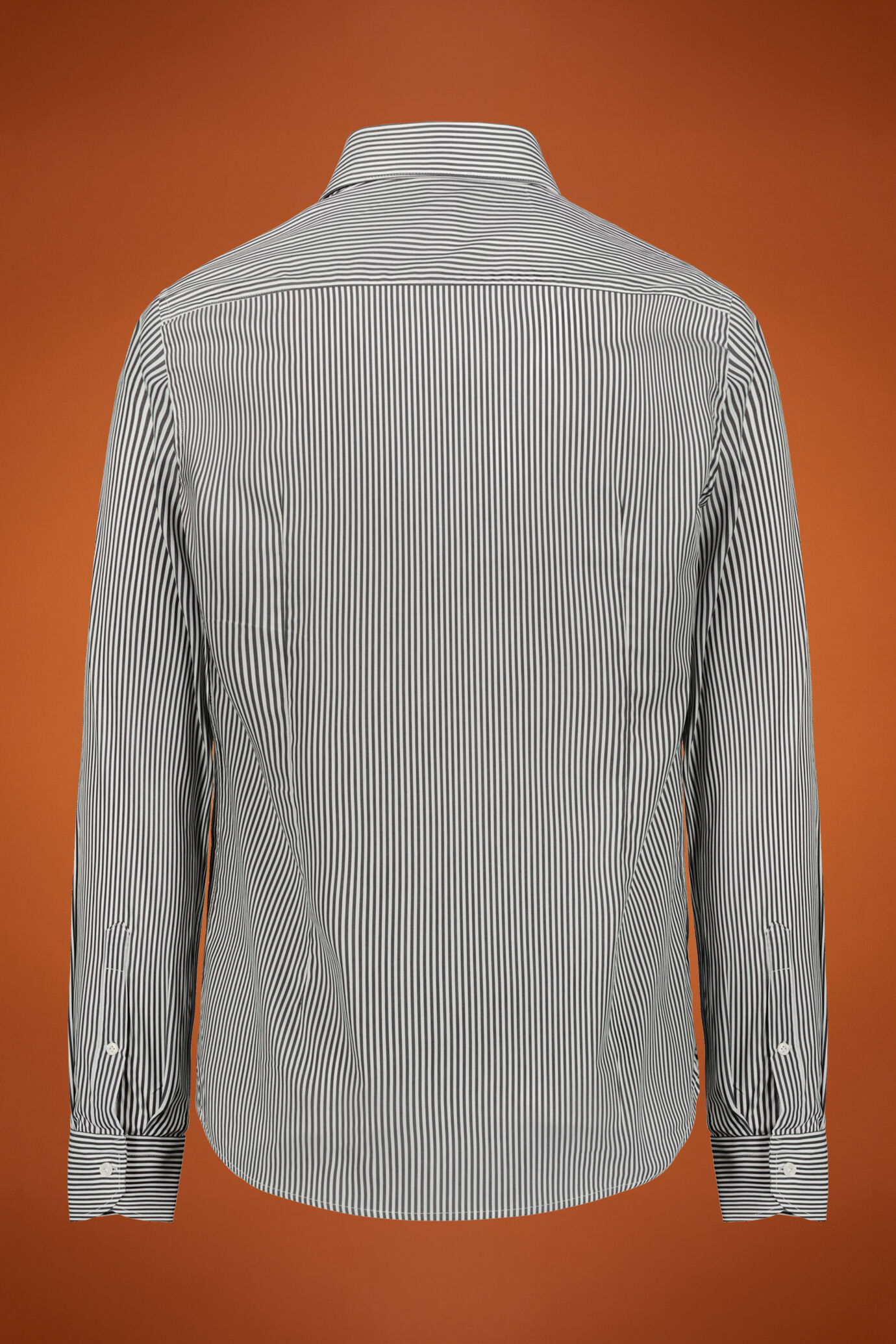 Men's techn shirt classic collar nylon fabric printed stripes regular fit image number 1