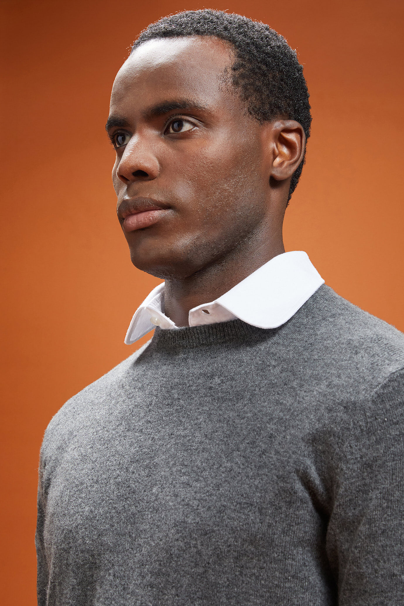 Pull homme à col rond, 100% cachemire, coupe classique image number 3