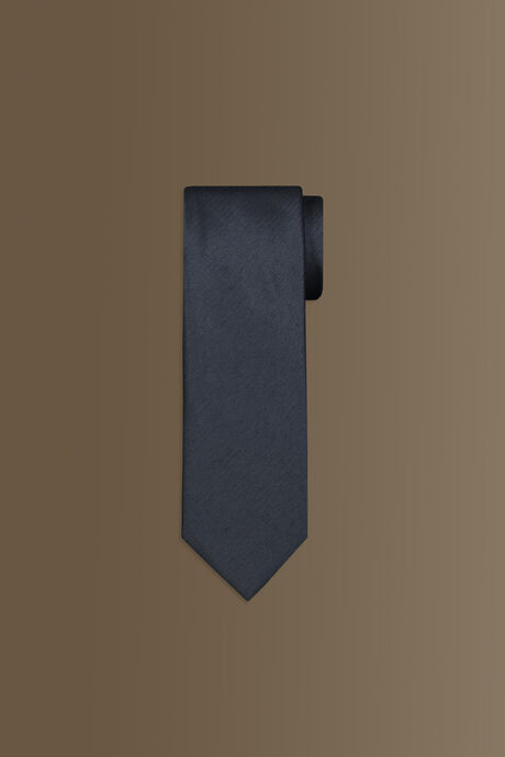 Cravatta con tessuto effetto lana - tinta unita