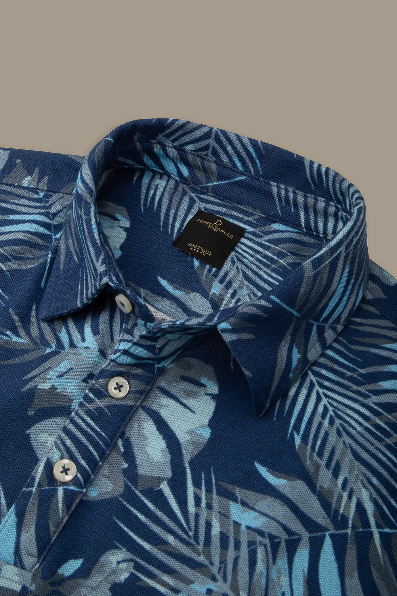 Polo manica corta uomo in puro cotone piquet stampato image number 3