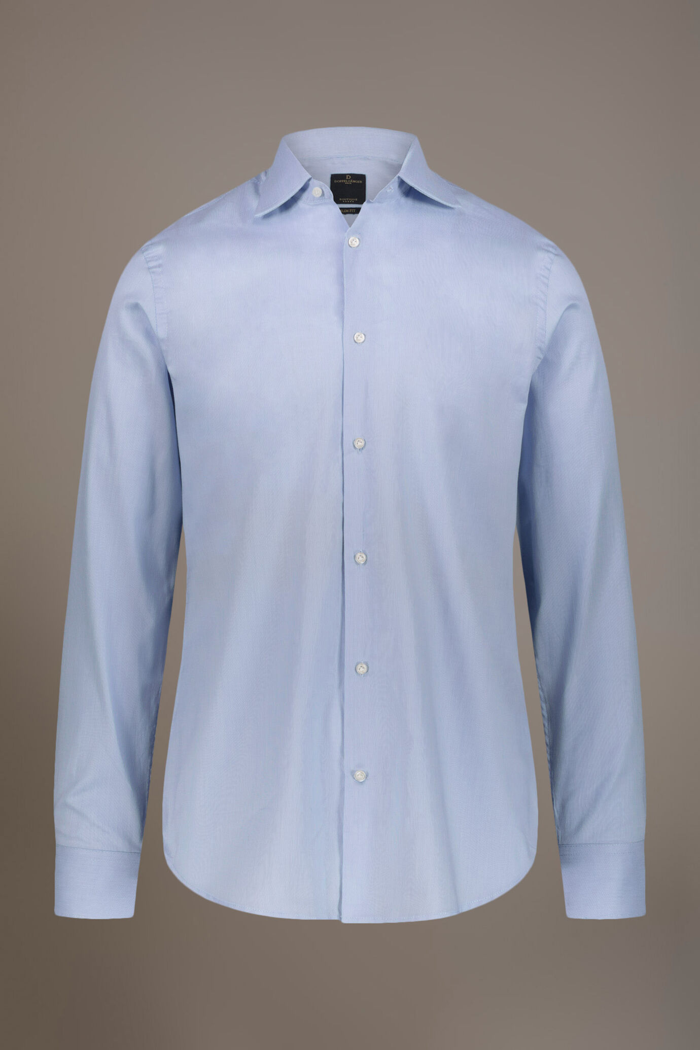 Chemise classique col français fit slim en tissu piquet image number 3