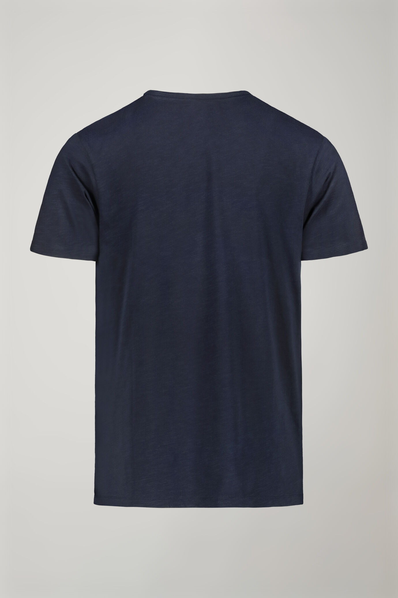 T-shirt uomo scollo a v 100% cotone effetto fiammato regular fit image number 5