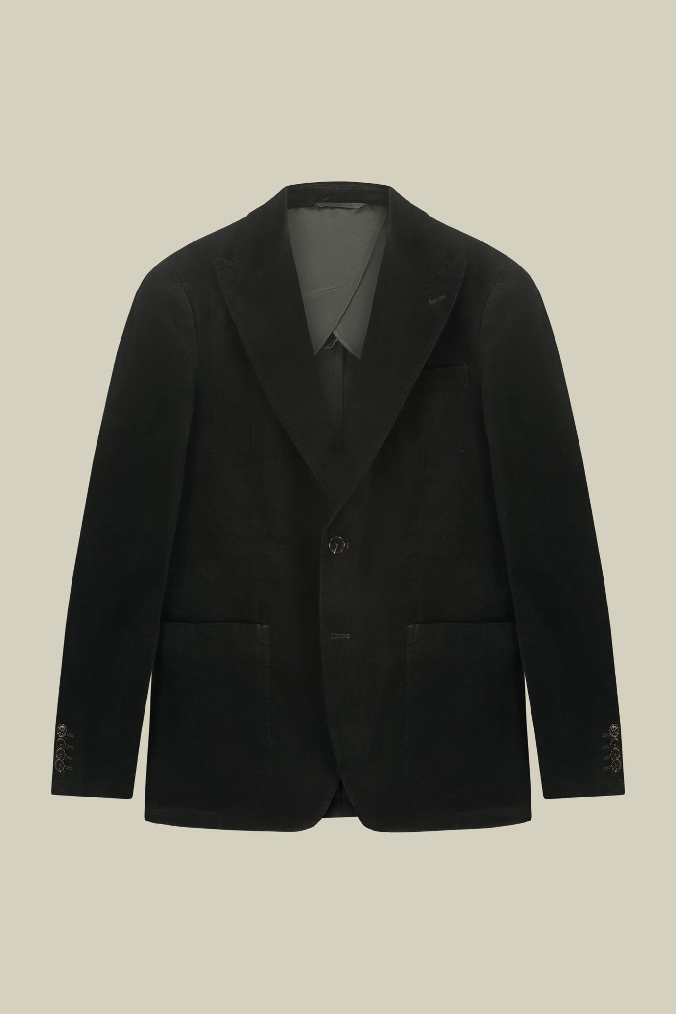 Men's single-breasted jacket in regular fit cotton corduroy image number 4