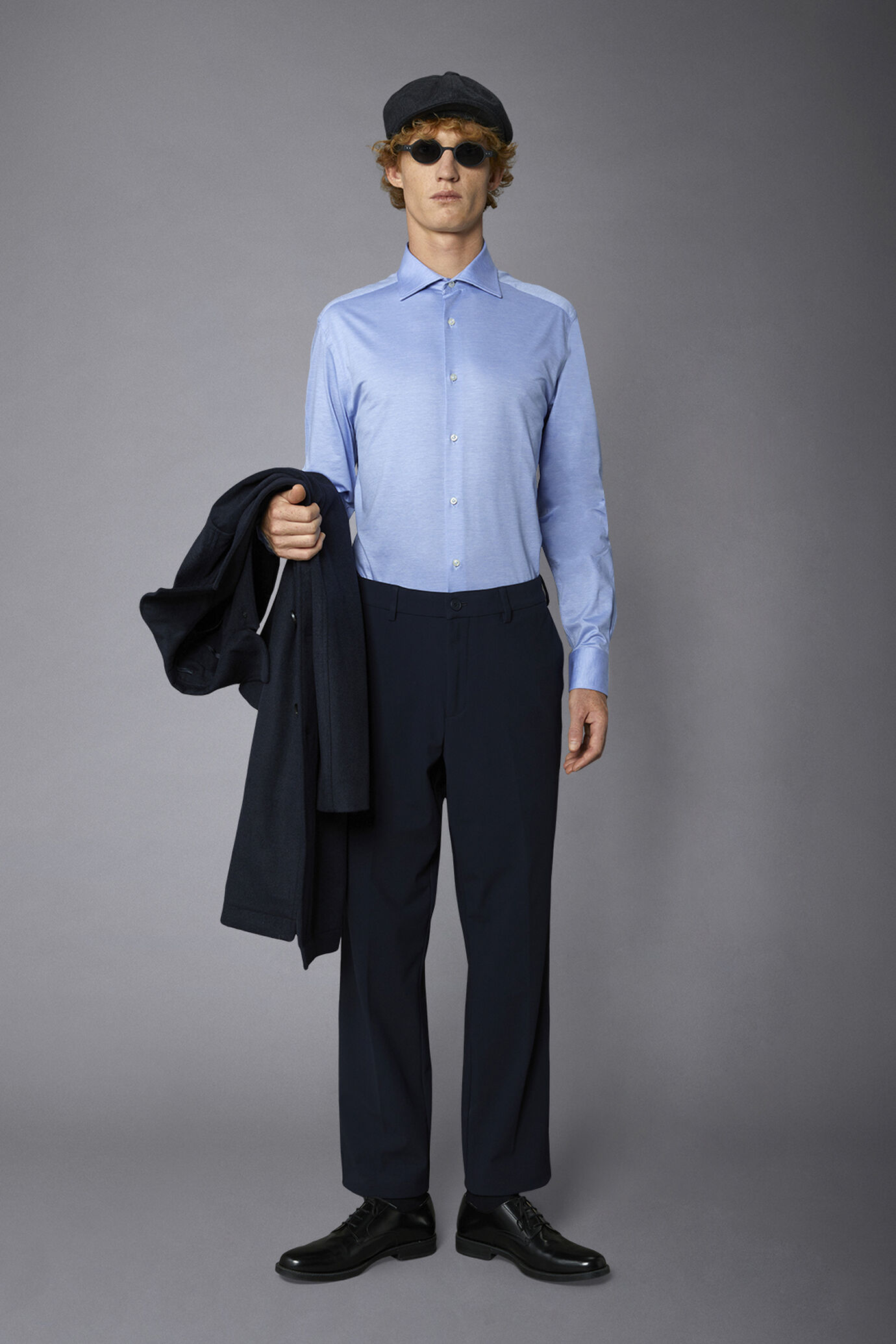 Pantalone chino uomo tessuto in nylon elasticizzato comfort fit image number 0