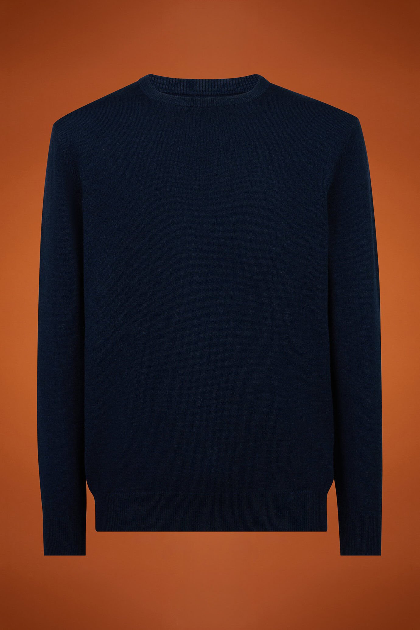 Men's regular fit crew neck jumper in 100% cashmere