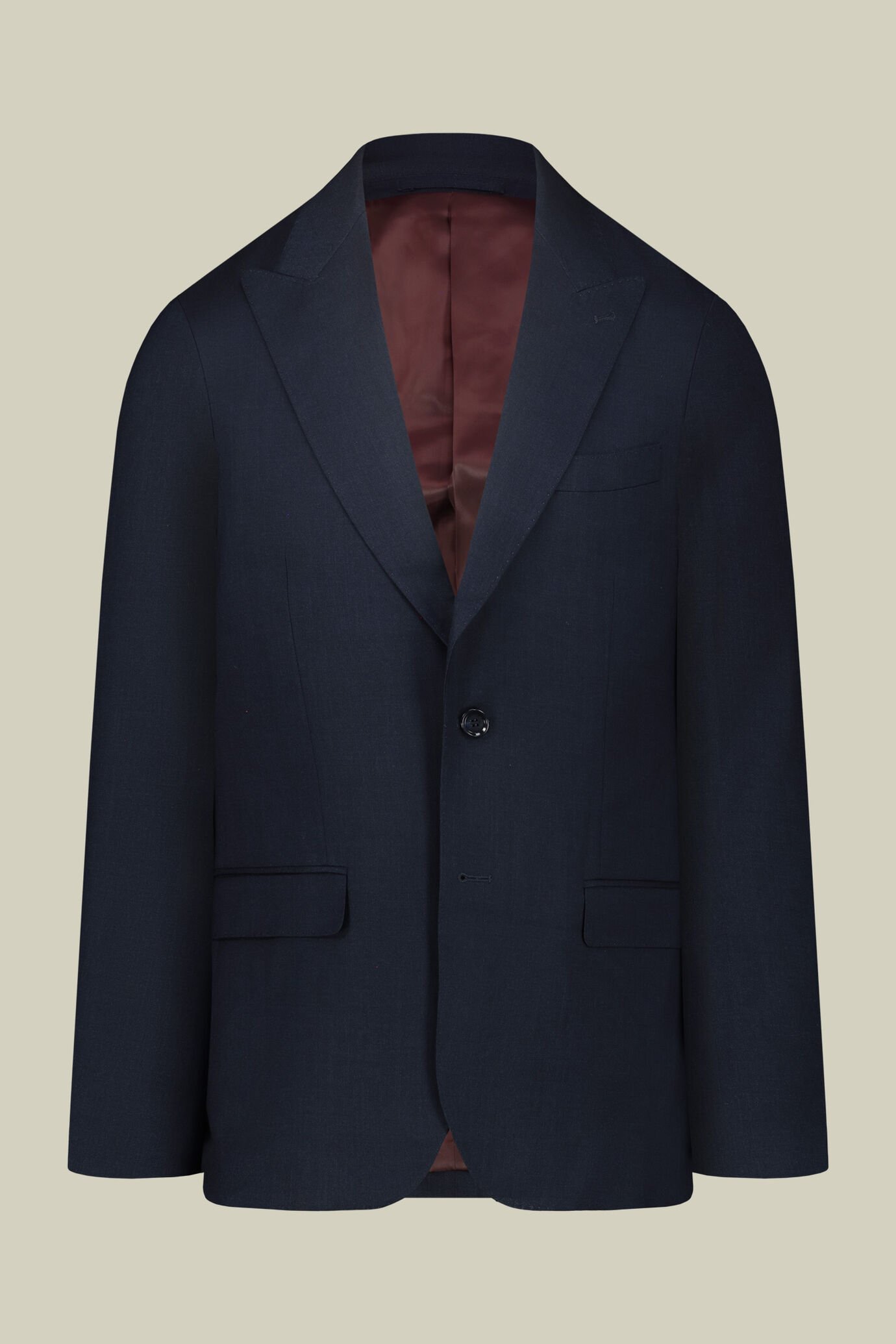 Costume homme simple boutonnage en tissu grisaille coupe classique image number 4