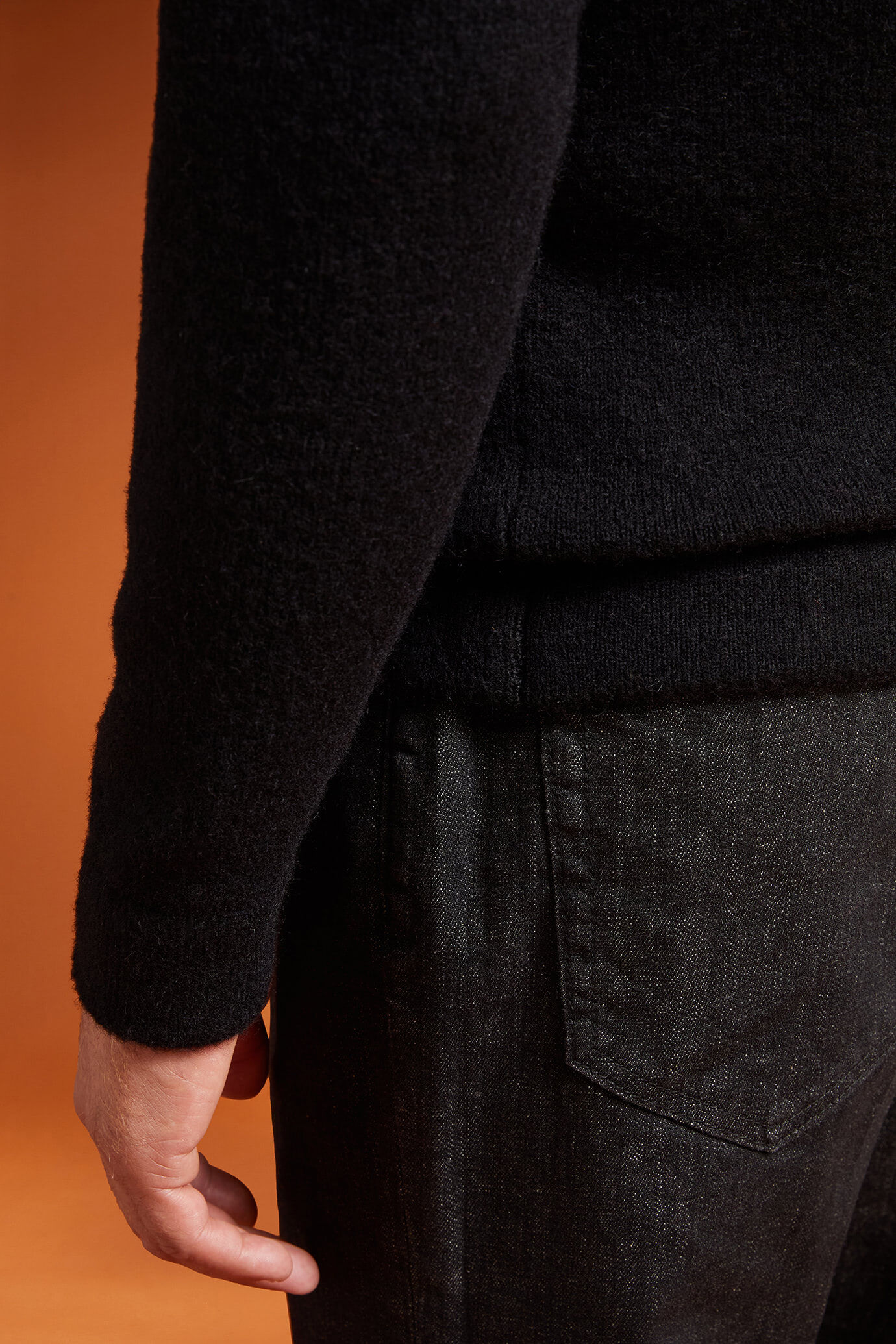 Men's regular fit hoodie in a wool blend image number 2