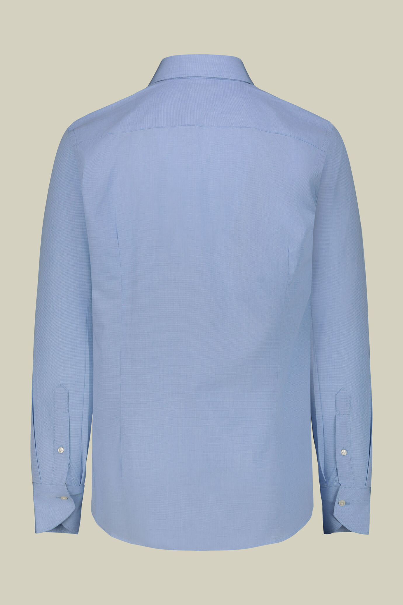 Camicia uomo con collo classico in tessuto micro pied de poule 100% cotone image number 5