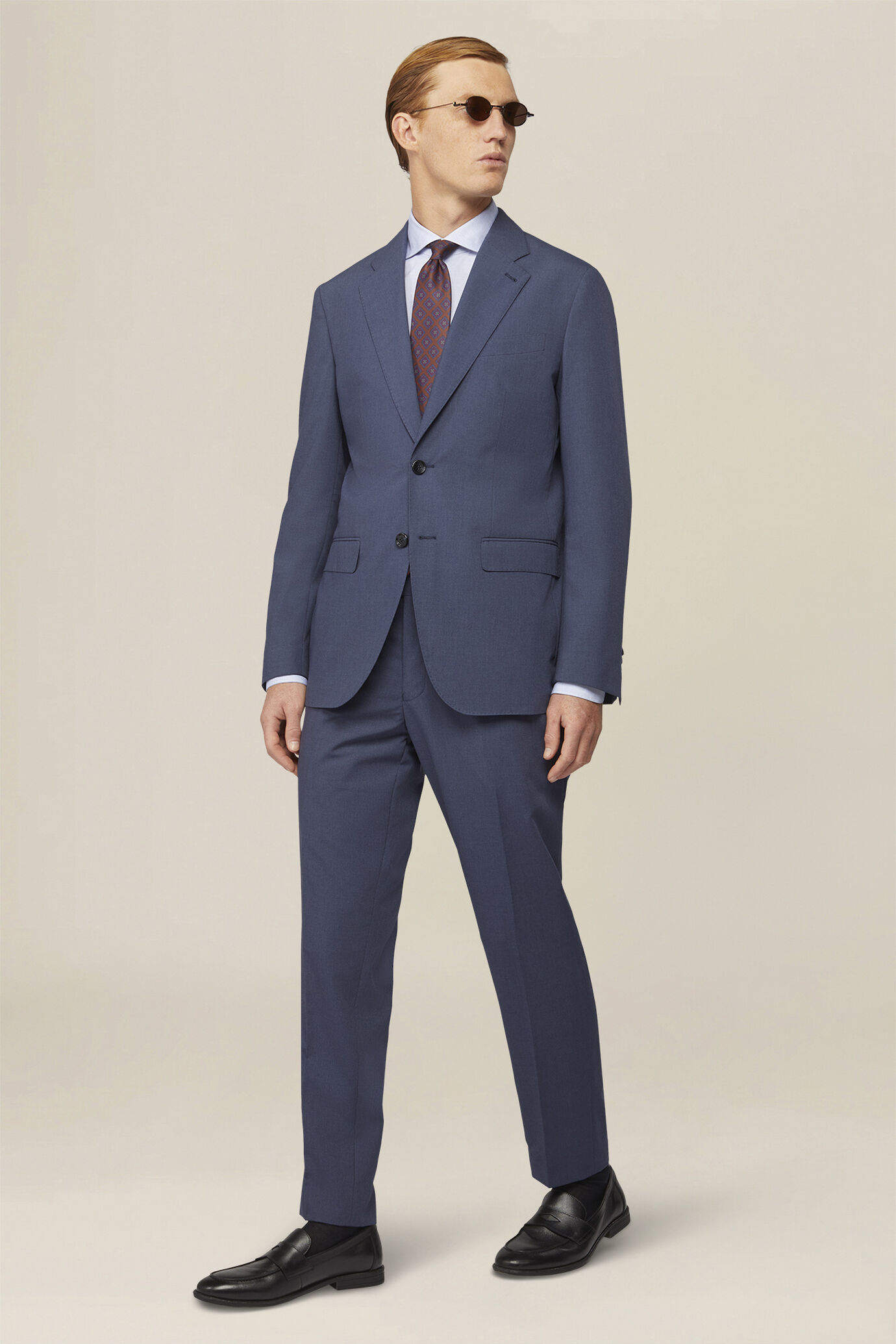 Plain men's suit, regular fit image number 0