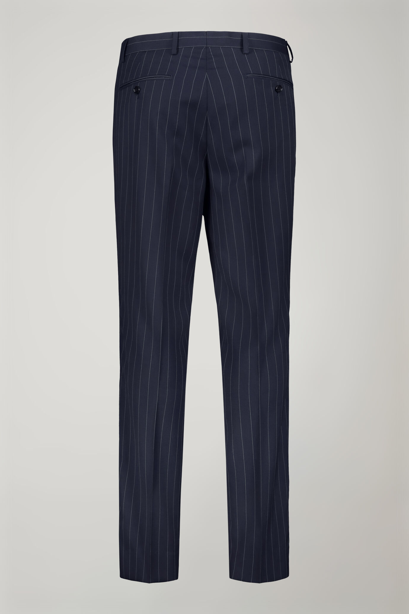 Men's single-breasted Wool Blend suit with regular fit pinstripe design image number 8