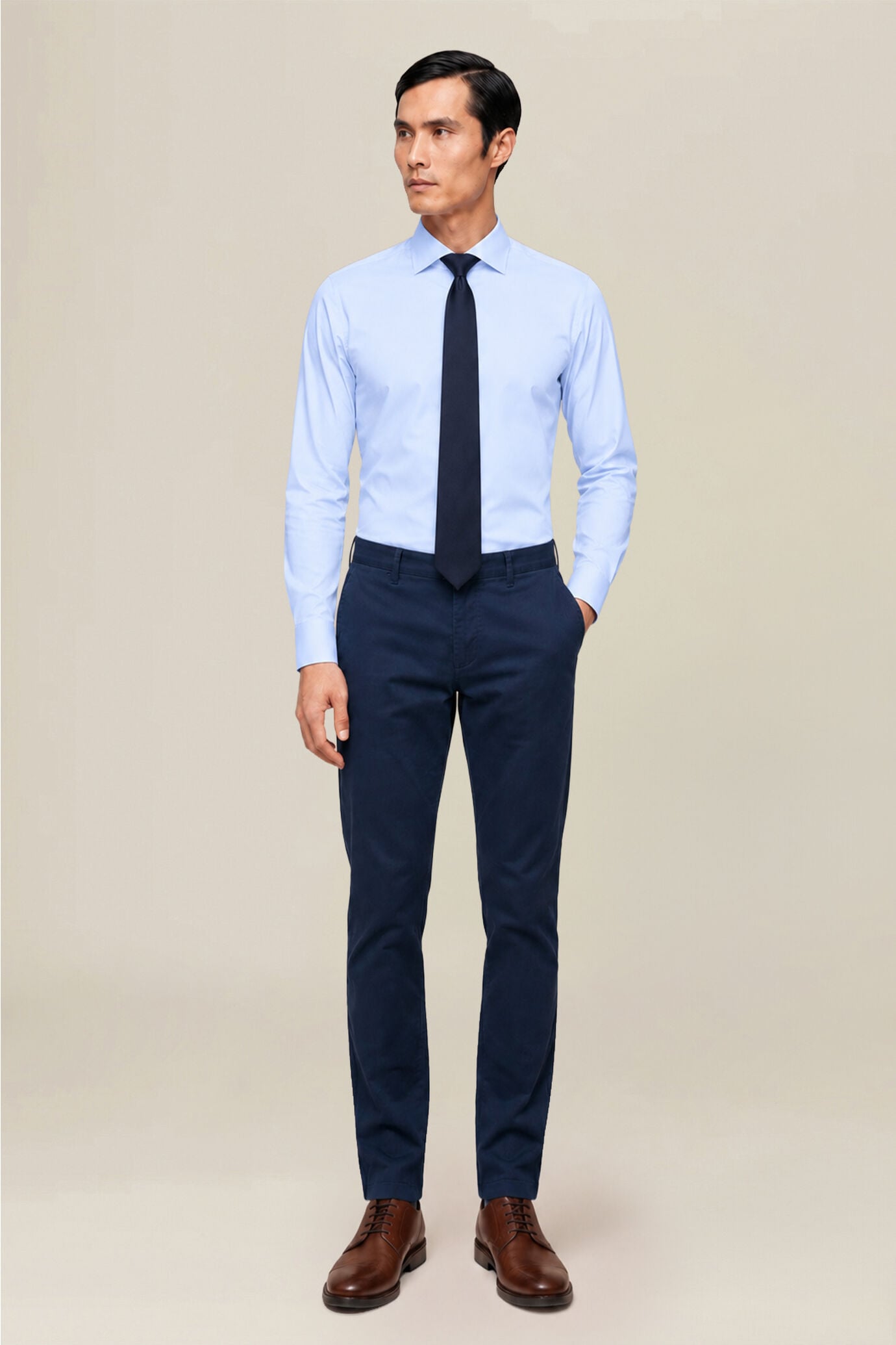 Camicia classica uomo 100% cotone image number 1