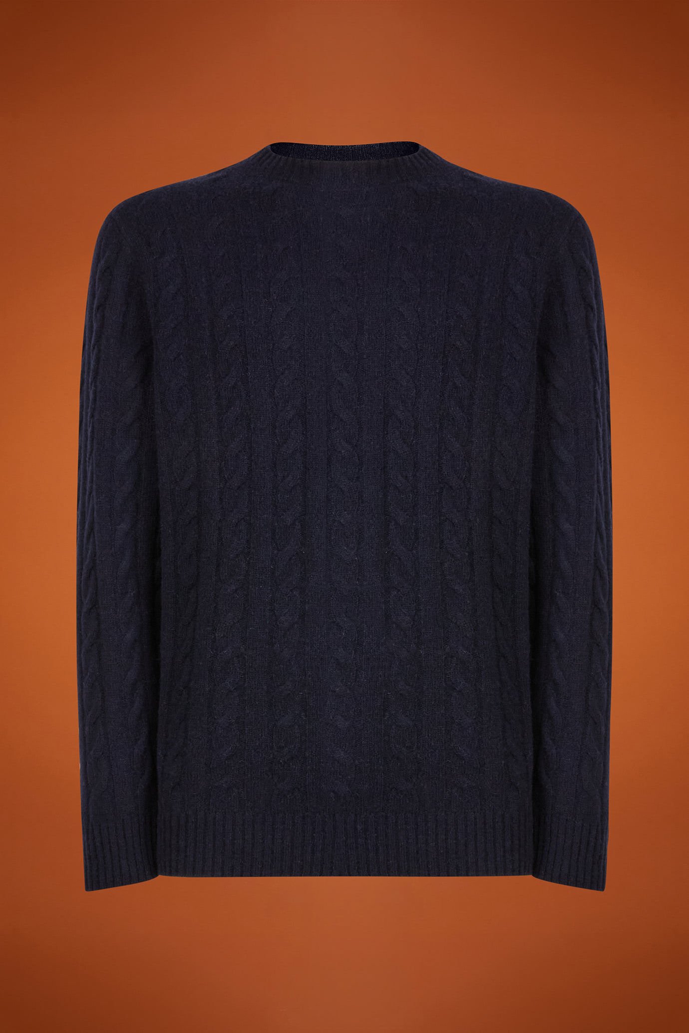 Pull homme à col rond en laine d'agneau, coupe classique image number 4